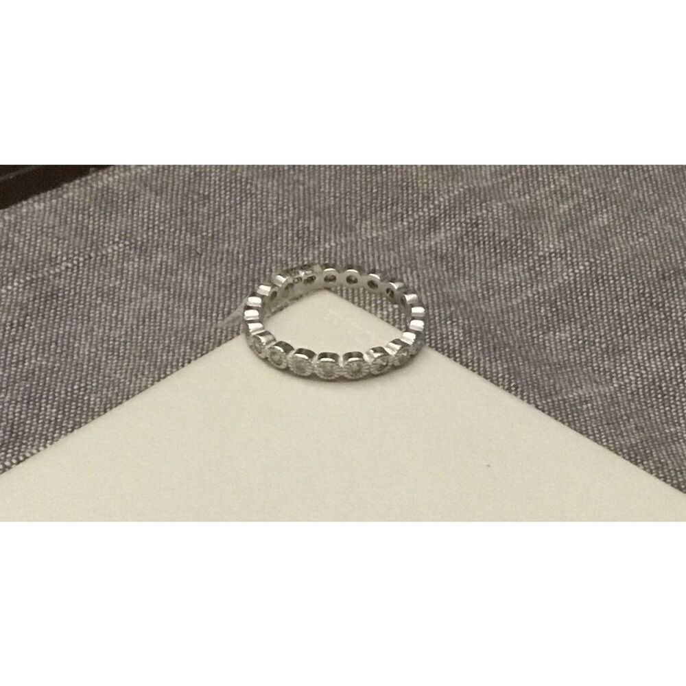 New Milgrain Dots Sim Diamond Eternity Band Sz 8